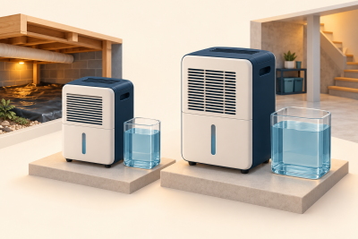 Conceptual comparison of capacity and cabinet size