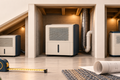 Conceptual compact cabinet fit options