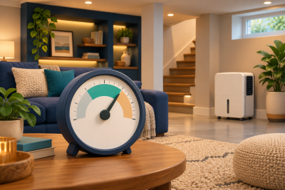 Conceptual basement humidity dial
