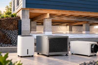 Conceptual illustration: Best crawl-space dehumidifiers