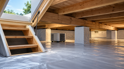 Conceptual illustration: Where to place a dehumidifier in a crawl space